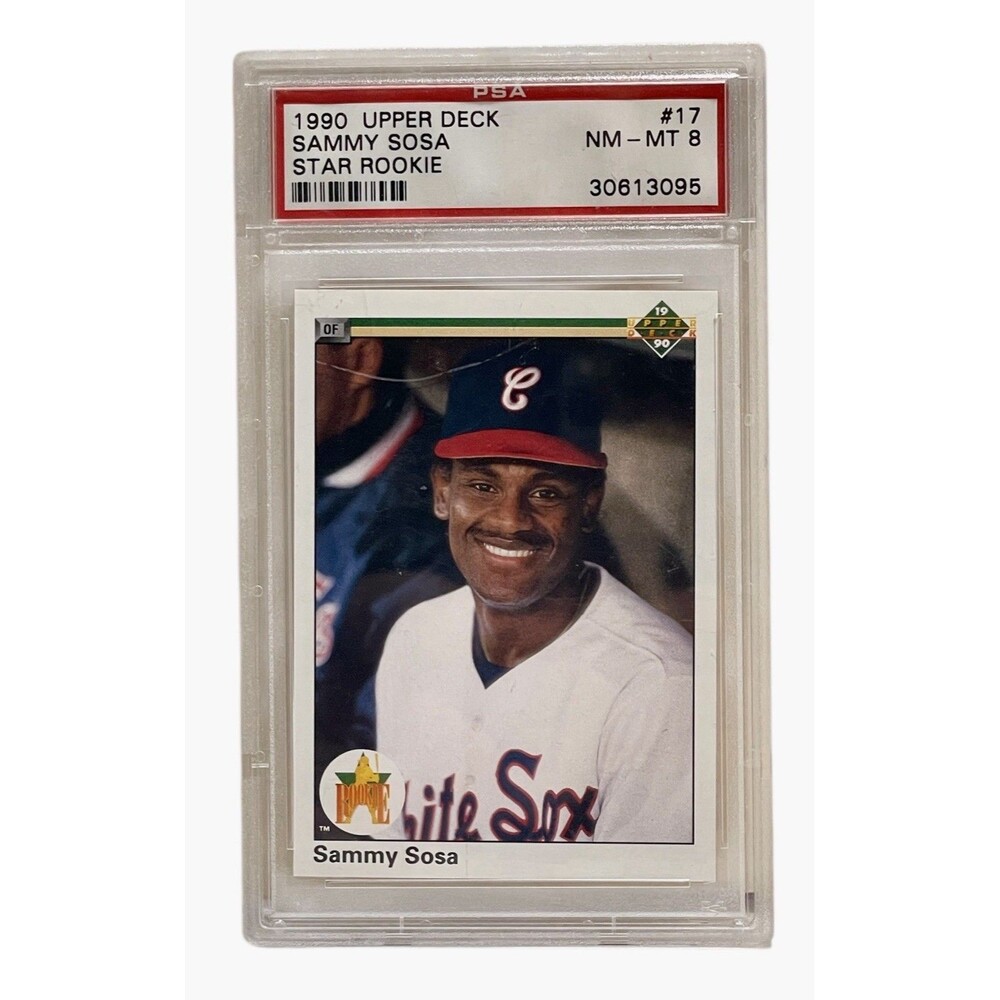 1990 Upper Deck Sammy Sosa Rookie #17 - PSA 8 - Chicago White Sox